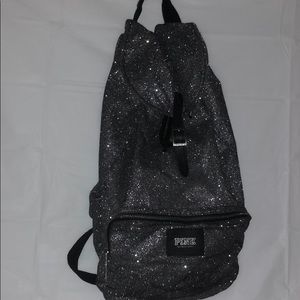 PINK glitter bookbag